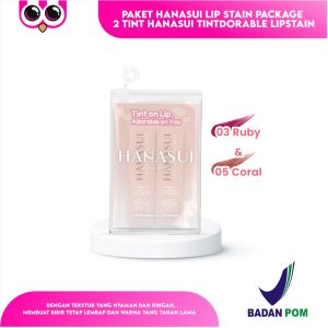 PAKET HANASUI LIP STAIN PACKAGE 2 TINT HANASUI TINTDORABLE LIPSTAIN / LIPTINT