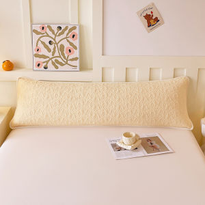 SUNLIGHT HOME Velvet Long Pillowcase With ZipperLeaf Pattern Couple Pillow CaseBreathable Bolster CaseSolid Color Lengthen Pillowcase