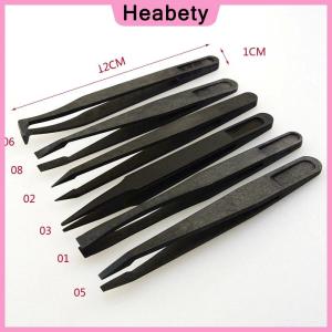 Heabety Type : Plastic Tweezers Material: PPS+Fiber composite plastics Color:black Overall Size : approx. 12 x 1.1 x 1.4cm 4.7