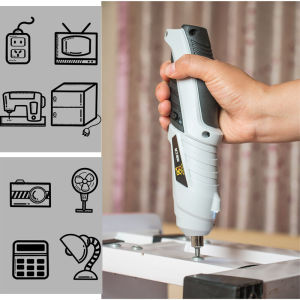 Set Lengkap Obeng Listrik / Mesin Bor Listrik Bor Baterai Tangan Tanpa Kabel Cordless Screwdriver Bor Bit Set Pembuka Baut Free Kabel USB Dan Satu Mata Obeng 3.6V 47PCS