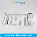 Kệ treo ly rượu vang quầy bar Inox 304 PHÁT ĐẠT, giá treo ly rượu vang gắn tường để chai rượu (SP137). 