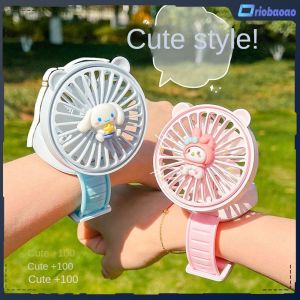 Oriobaoao 💖1Pcs Sanrio Mini Watch Fan Usb Charging Portable Hand-held Wrist Band Electric Fan Childrens Day Gift【Ready Stock+COD】