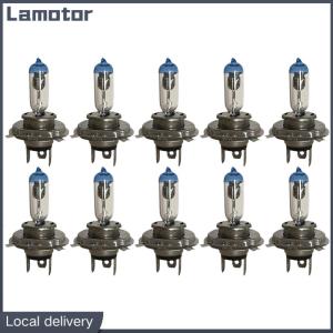 10Pcs H4 Halogen Headlight Bulbs 12V 100W Car Halogen Headlight 6000K Auto Halogen Light Bulb 2500LM High Low Beam