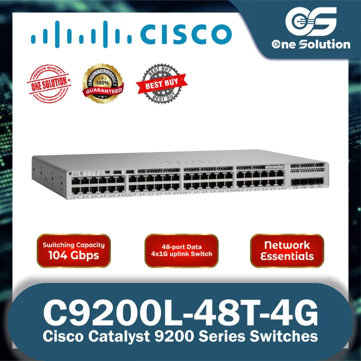 Cisco Catalyst 9200 Series Switch C9200L 48T 4G E Network Essentials cisco-catalyst-9200-series-switch-c9200l-48t-4g-e-network-essentials