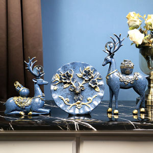 ห้องนั่งเล่นสร้างสรรค์เครื่องประดับตกแต่งบ้านรูปกวางตู้วางทีวีของขวัญขึ้นบ้านใหมตกแต่งบ้าน