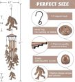 Bigfoot Wind Chimes Outdoor Sasquatch Decor, Deep Tone Soothing Melodic Tones Windchime, Memorial Wind Chimes for Outside with Big Foots Wind Catcher, Best Gifts for Men/Women Porch Garden Decoration. 