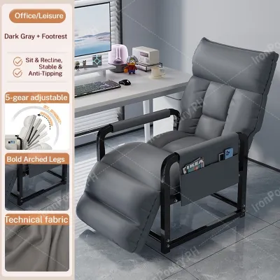 IronPoetry Multifunctional Sofa Chair Lazy Sofa Chair Folding Deck Chair Nap Single Bed Gaming Chair