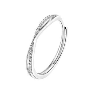 Elegant Womens Crossed Line Rings in Sturdy Alloy Materials Adjustable Designs for Wedding and Anniversary Wear