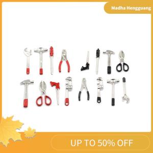 Madha 8pcs 1:12 Scale Miniature Metal Hand Tools Set Dolls House Accessories