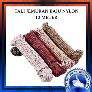 TALI JEMURAN NILON 10 METER ANTI SELIP - GANTUNGAN BAJU PAKAIAN HANDUK