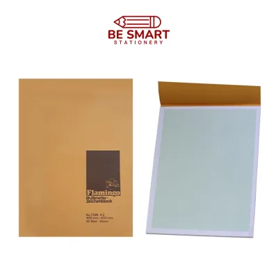 สมุดกราฟ ตรานกฟลามิงโก เส้นสีเขียว ขนาด A2/A3/A4 100แกรม 50แผ่น/100 แผ่น Graph book