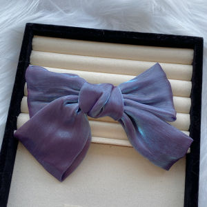 Jepit Rambut Pita Besar Fashion Korea Shiny Glitter Fabric Knotted Large Bowknot Hair Clip HCO012