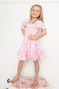 DRESS FLORAL COUPLE ANAK /DRESS ANAK size S-L