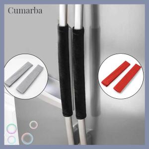[Cumarba] 2Pcs Soft Velvet Cloth Refrigerator Door Handle Anti-static Keep Handle Clean Kitchen Appliance Protector Handle Cover Decor