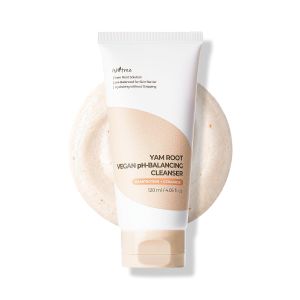 IsNtree Yam Root Vegan pH-Balancing Cleanser 120ml 4.05 fl.oz – Hydrating Low pH Cleansing Foam Gentle Moisture Barrier Care Creamy Smoothie Texture Sensitive Skin Friendly Korean Skincare