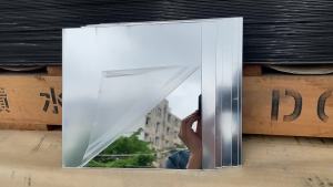 200x200x2.6mm Silver Square Acrylic Mirror Safe Tray For Home DecorWedding Table Candle CenterpiecePhotographic Background
