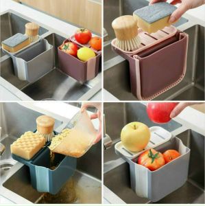 Kệ Lọc Rác Kèm Khay Gắn Bồn Rữa Chén Dụng Cụ Lọc Rác Treo Bồn Rửa Chén Bác Gấp Gọn Bằng Nhựa Tiện Lợi