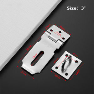 Need 3/4/5 Inches 90 Degree Padlock Hasp Stainless Steel Security Door Clasp Hasp Lock Latch