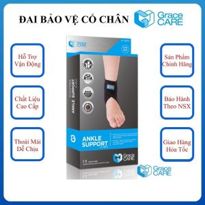 Đai Cố Định Cổ Chân Grace Care AB222 – Hỗ Trợ Chấn Thương Bong Gân Tập Luyện Thể Thao (1 Cái)
