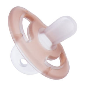 Hamshmoc Baby Pacifier Breast-Like Design Ergonomic Lightweight Anti-Lint Food-Grade Silicone For Infants 2+ Months