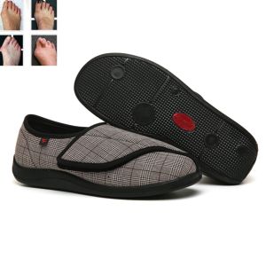 YuanLan รองเท้าเบาหวานรองเท้าบวมน้ำรองเท้ากว้างพิเศษรองเท้าแตะปรับ Easy On ปิดรองเท้าส้นสูงปิดส้นเท้าบวม