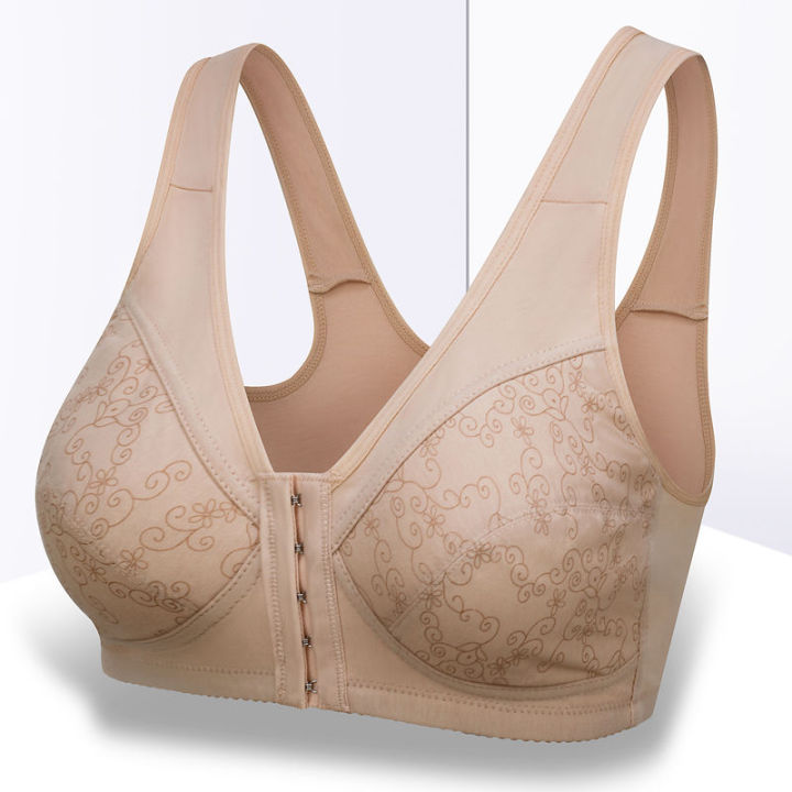 Middle-aged and Elderly Bra Spring and Summer Thin Cotton No Steel