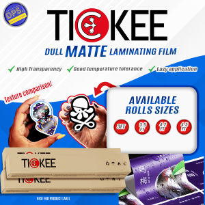 DPS Tickee Cold Laminating Film (Glossy or Dull Matte 164ft x 4.2ft) for Sticker Protection