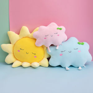 JOJO CASTLE Cute Sun Cloud Plush Pillow Stuffed Soft Creative Plush Sun Cloud Toy Creative Sofa Bedroom Car Pillow Home Decoration Baby Room Toy Christmas Gift