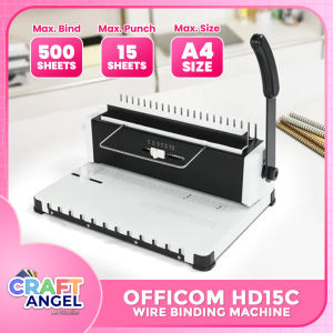 Officom HD15C Heavy-Duty Binder Machine - Dual Function Punching & Binding A4/A3 Paper