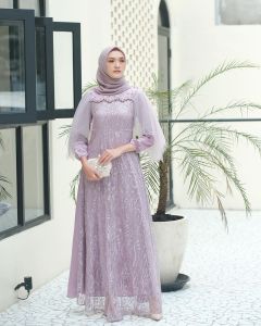 Luna Dress: Baju Lamaran Payet, Dress Brukat Wanita Satin, & Gamis Kondangan Wisuda