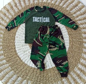 Stelan anak cowok Baju Loreng Setelan Anak Lengan Panjang Laki-Laki 1- 8 Tahun