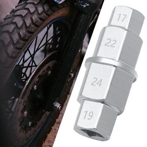 Motorcycles Hex Axle Wheel Removal Spindle Tool 17 19 22 24mm Multifunction 4 In 1 Repair Spanner