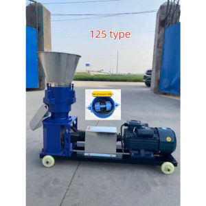 Dry and wet dual-purpose fully automatic feed pelletizer for household straw crushing and pelletizing dedicated to feed pelletizing farms