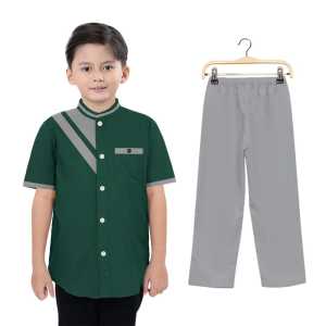 BAJU MUSLIM ANAK TERBARU BAJU KOKO ZAIN PLUS PECI 1-12 TAHUN SETELAN BAJU KOKO ANAK KEKINIAN