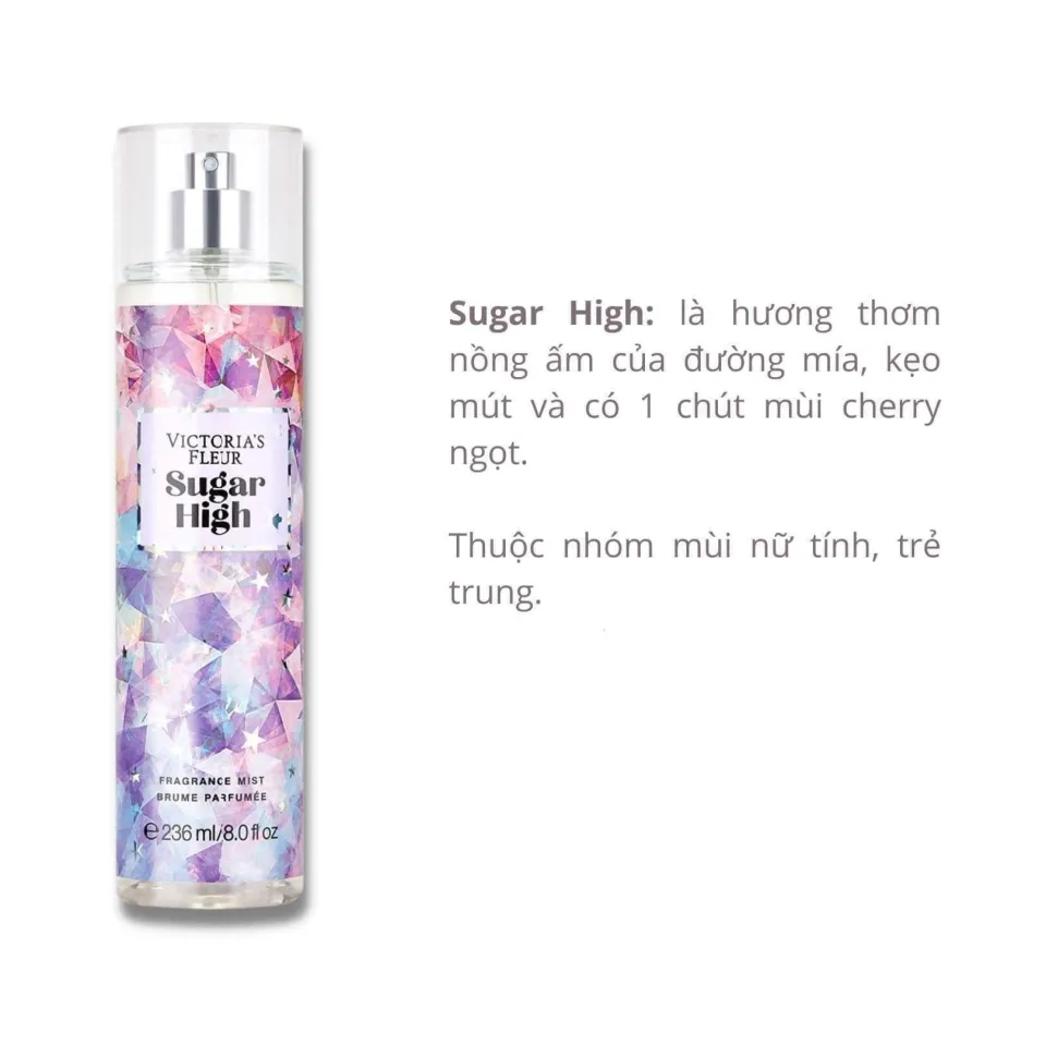 Xịt thơm body mist VICTORIA'S FLEUR Sugar High 236ml