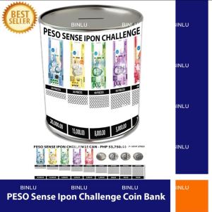 Best sellers 2024 peso sense ipon challenge coin bank alkansya ipon challenge peso bills ipon challenge peso coins challenge money saving box peso bill saving challenge coin cans coin bank for adult big size gift for kids gift for tracher girlfriend gift
