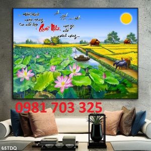 Tranh gạch 3D phong cảnh đồng quê