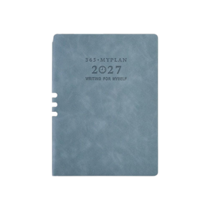 SHIRUI Pen Holder 2027 Planner Notebook Portable PU Leather English Planner  English Inner Pages Daily Agenda Office