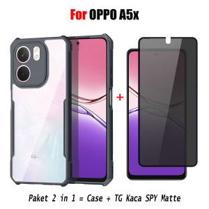 Promo Paket 2IN1 Case Fusion For Oppo A5x Free Tempered Glass Layar - FIDS STORE