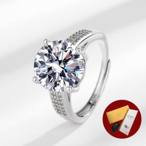 Diamcity (Free Gra Certificate) Delapan Hati dan Delapan Panah Flash Diamond VVS Mozambican Diamond 5 Karat Cincin Wanita Mewah