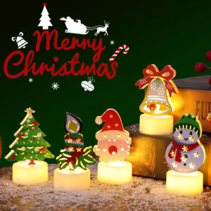 MLADEN โคมไฟ LED แสงเทียน เทียนคริสต์มาส Christmas candles เทียนอิเล็กทรอนิกส์ ตกแต่งคริสต์มาส