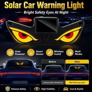 Demon Eye Solar LED Wireless Car Window Warning Light Interior Decoration Neon Atmosphere Lamp