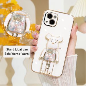 Bearbrick Chrome with Stand Softcase for Oppo A16 A17 A17K A57 2022 A77S RENO 6 7 7Z 8 8T 9 4G 5G A12 A5S A7 A11K F9 PRO A5 A9 2020 Vivo Y21 Y21T Y20 Y20S Y12S Y12 Y15 Y17 Y33T Y33S 4G Realme C55 C11 C12 C20 C25 C25S Narzo 20 30A Redmi Note 11 12 X5 SMART