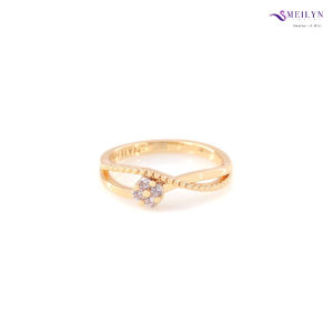 MEILYN Cincin Fashion Lapis Emas Motif Biji Lada GG6 Perak 18K 0222230964