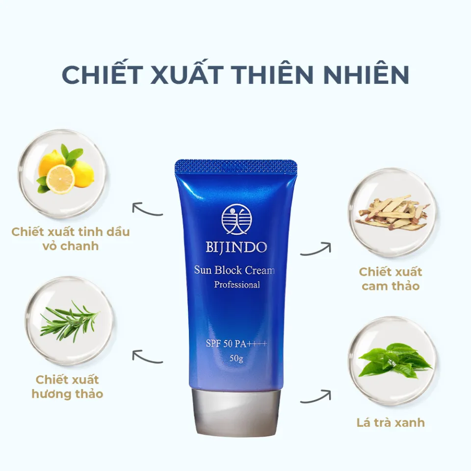 Kem chống nắng BIJINDO Sun Block Cream chính hãng, SPF 50, PA ++