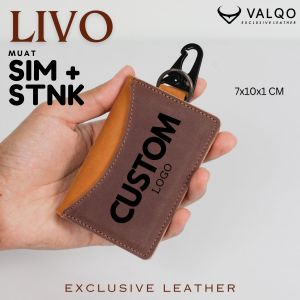 [KHUSUS NON COD] LIVO Custom Free Grafir Logo Tulisan Gantungan kunci kulit sapi untuk Mobil Motor STNK SIM Honda Toyota Daihatsu Fortuner Pajero Innova BMW Ford  Xpander Brio HRV BRV VW Hyundai Nisan Jeep