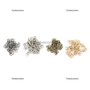 [COD] Technicolore 10pcs 4.5mm mini doll buttons ultra-small Tri-glide buckle doll belt buckle