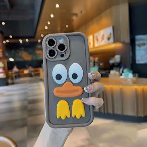 Infinix Note 40 Zero 30 GT 20 Pro Hot 30i 9 10 11 Play Smart 8 HD 3D Cute Cartoon Duck Phone Case