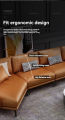 โซฟารูปตัวแอล โซฟา​In genuine leather sofa  living room Italian style. 