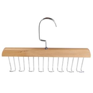 ICHINOVA 8 Hook Solid Wood Hanger Woman Bra Hanger Man Belt Tie Hanger Durable Vest Bag Hanger